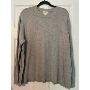 H&M Women Heather Gray Sweater Size 2x
